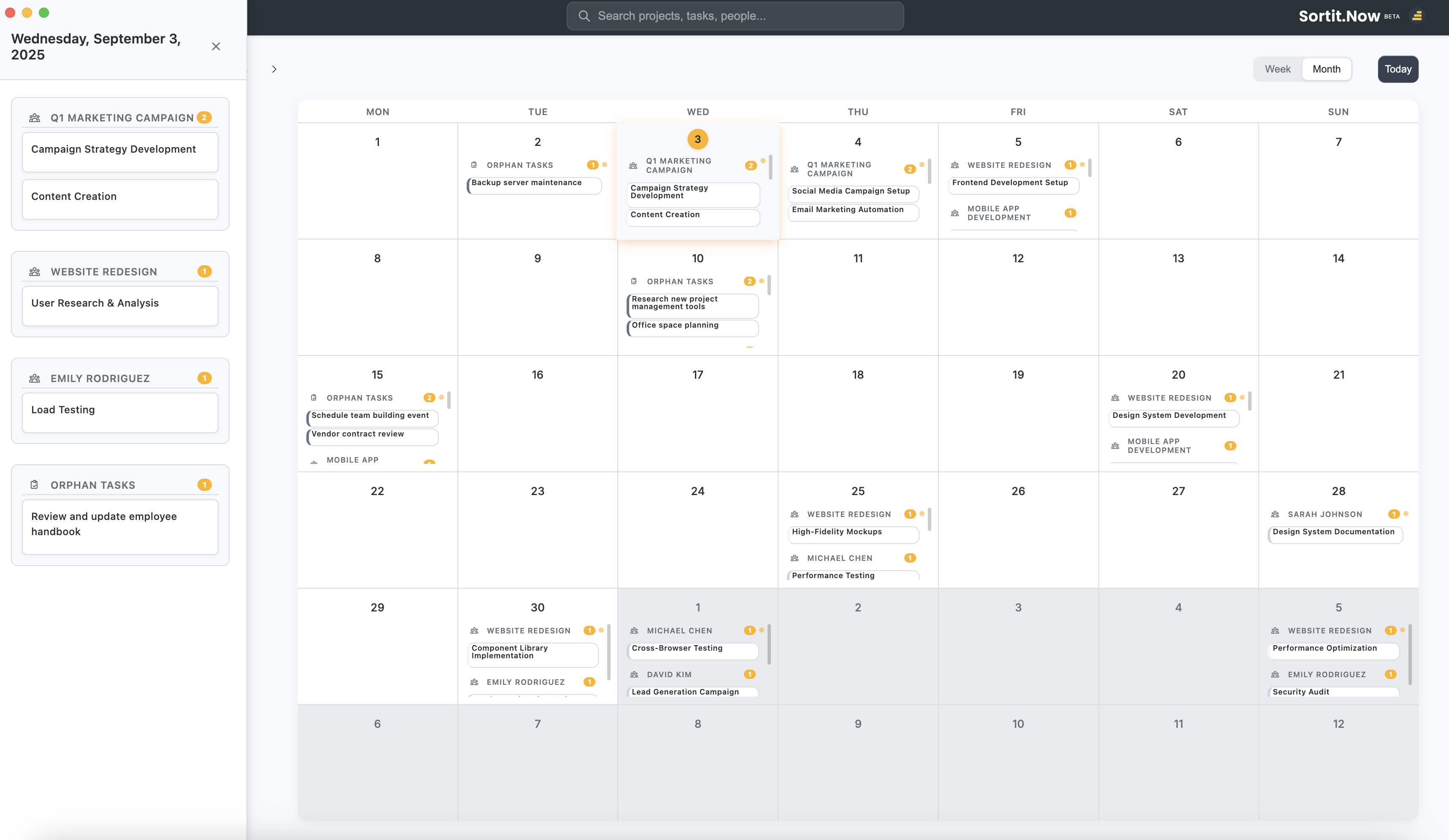 Calendar Month View Expanded